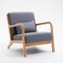Wood chair with cushion