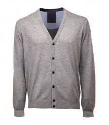 Men's slim fit knitted v neck cardigan