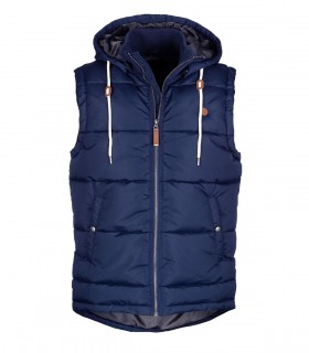 Pocket zip up hooded vest