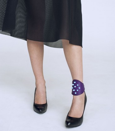 Crew neck short sleeve black chiffon dress