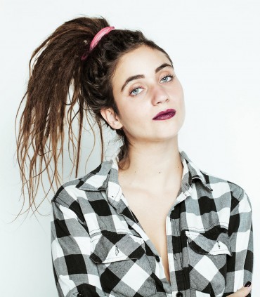 Faux leather PU short jacket with an asymmetrical zipper front